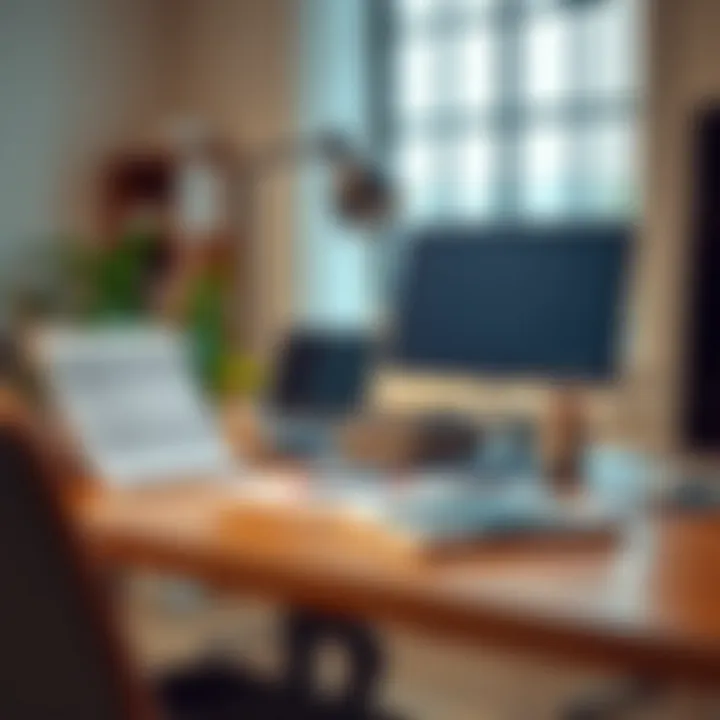 Workspace with aesthetically pleasing desk pad setup