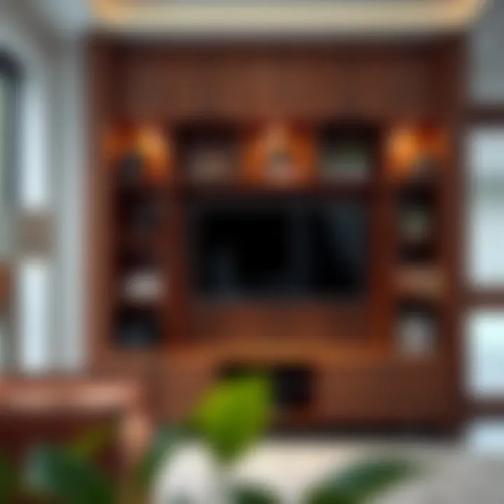 Modern Design Elements in Entertainment Centre Bookcases Stylish entertainment centre bookcase showcasing modern design elements