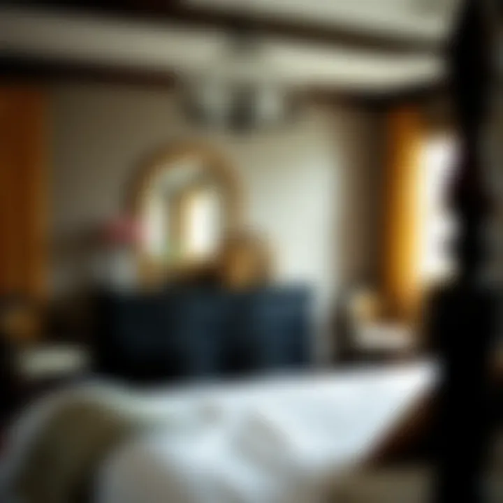 Black dresser enhancing a traditional bedroom decor