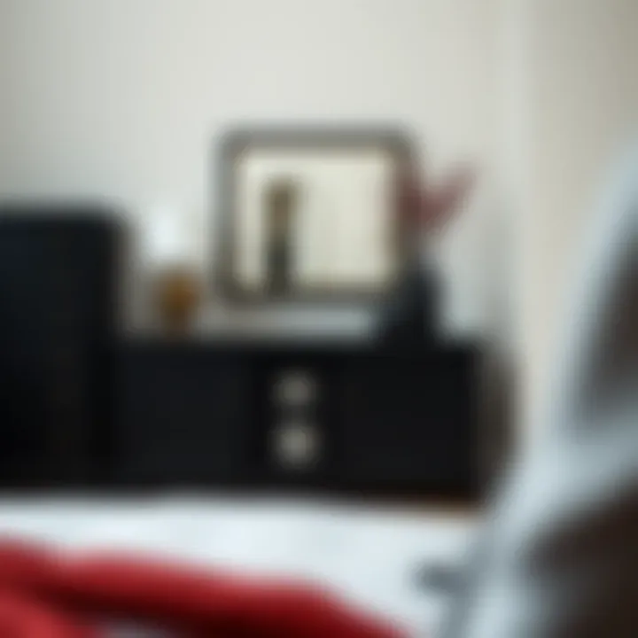 Stylish black dresser with practical storage solutions