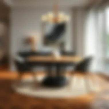 Elegant 42 inch round table set in a modern dining area