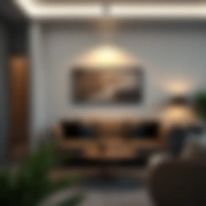 Elegant Adjustable Wall Light in Modern Living Room Elegant adjustable wall light illuminating a modern living room