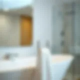 Elegant brushed silver towel hook in a modern bathroom setting