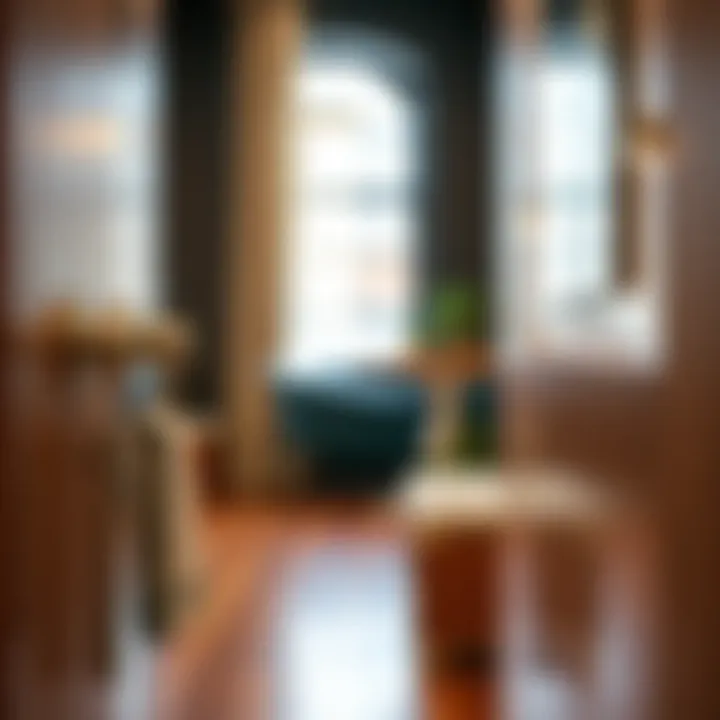 Stylish installation of brushed silver towel hooks in a chic commercial space