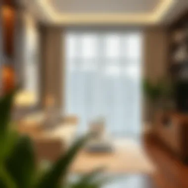 Modern living room featuring 90 x 84 curtains