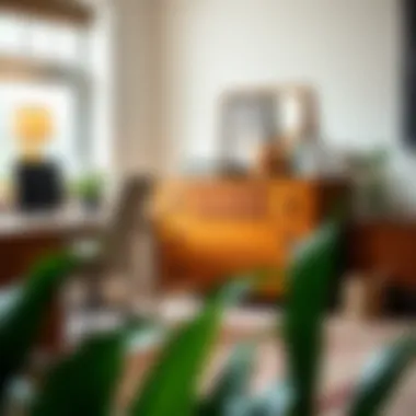 Functional dresser with casters used in a home office