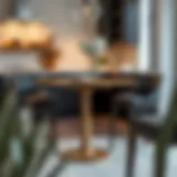 Elegant drop leaf counter height pub table in a modern kitchen setting
