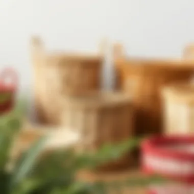 Diverse Designs of Wicker Baskets Variety of extra small wicker baskets in different colors and patterns
