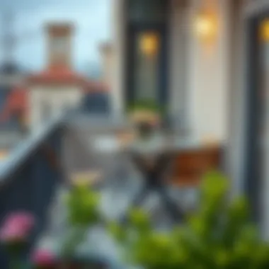 Compact Balcony Set Compact fold-away dining set on a balcony