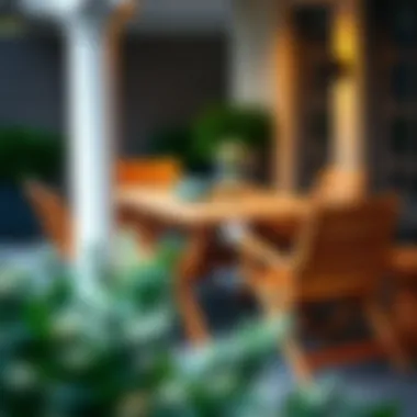 Stylish Wood Finish Set Stylish fold-away dining set with natural wood finish