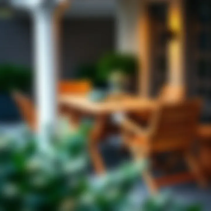 Stylish Wood Finish Set Stylish fold-away dining set with natural wood finish