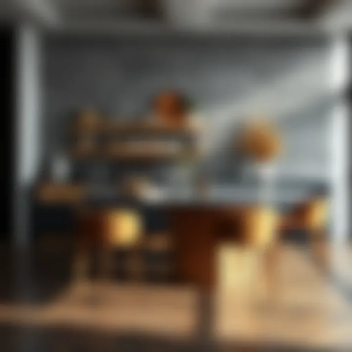 Stylish high bar rectangle table showcasing diverse materials