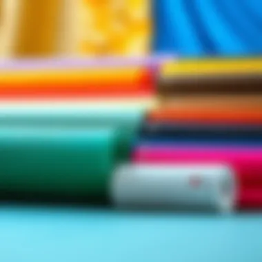 Diverse Colors and Sizes of Mesh Plastic Canvas A colorful array of mesh plastic canvas sheets in various sizes and colors.