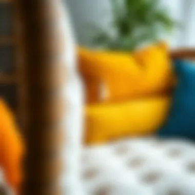 Colorful array of oval daybed cushions showcasing design variety