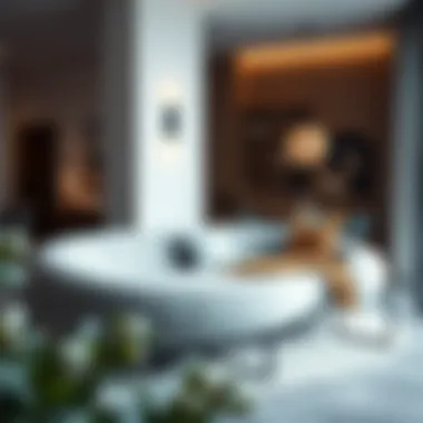 Stylish oval daybed cushion complementing modern interior design