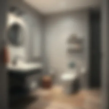 Modern Aesthetic in Small Bathroom Sets Elegant small bathroom set showcasing modern design elements and aesthetic appeal