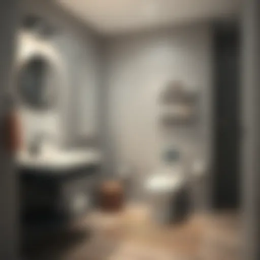 Modern Aesthetic in Small Bathroom Sets Elegant small bathroom set showcasing modern design elements and aesthetic appeal