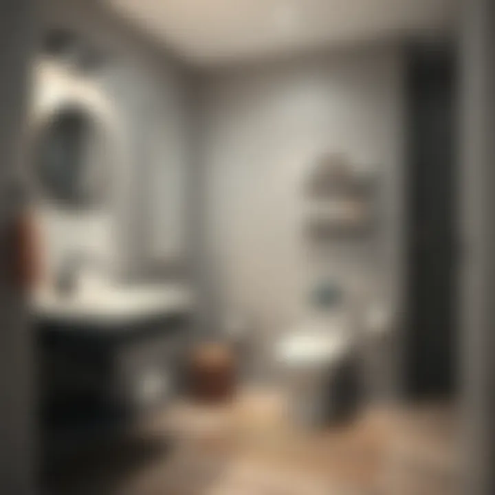 Modern Aesthetic in Small Bathroom Sets Elegant small bathroom set showcasing modern design elements and aesthetic appeal