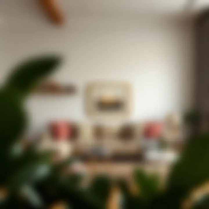 A well-decorated living space featuring a 38x53 cm frame