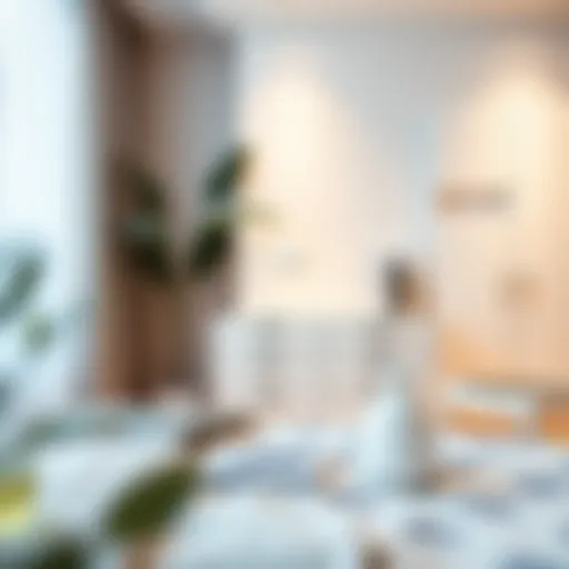 Modern Bedroom with White Plastic Dresser Sleek design of a white plastic dresser in a modern bedroom