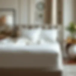 Luxurious extra deep fitted sheet set on a plush mattress