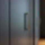 Sleek Design of Thin Cabinet Doors A close-up view of a thin cabinet door showcasing its sleek design and modern finish