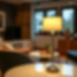 A Touch of Elegance Stylish touch lamp in a modern living room setting