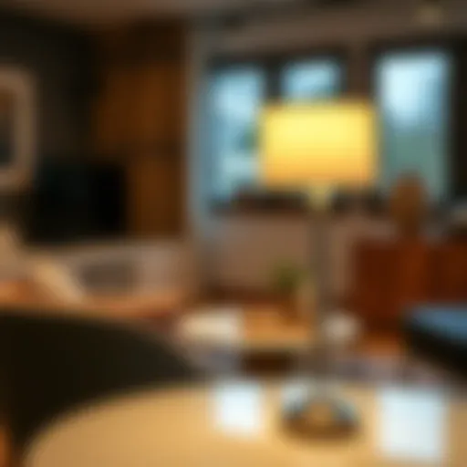 A Touch of Elegance Stylish touch lamp in a modern living room setting