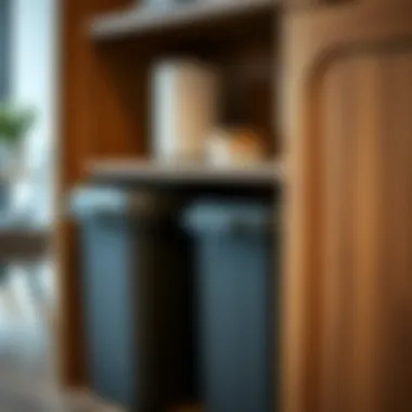 Eco-Friendly Materials in Combo Cabinet Design Close-up of the eco-friendly materials used in a combo cabinet design