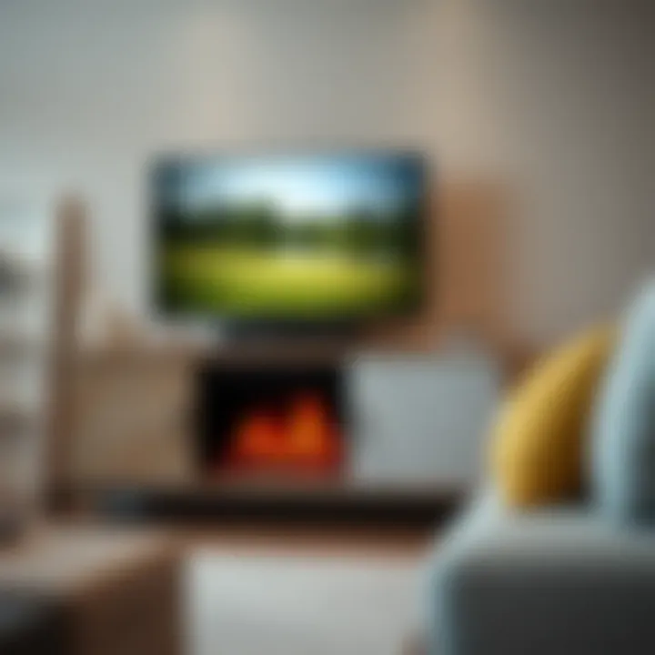 Variety of materials used in TV stands with fireplaces