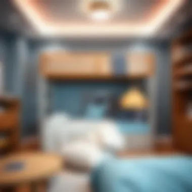 Safety features of a twin junior loft bed showcased