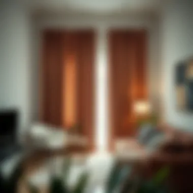 Stylish interior space featuring twist tab curtains in various decor styles