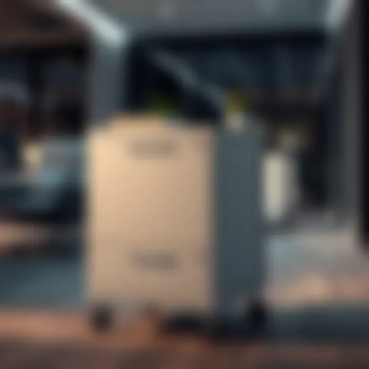 Elegant Design of a Secured File Cart Elegant design of a secured file cart for office use