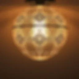 Elegant vanity light glass globe design showcasing intricate patterns