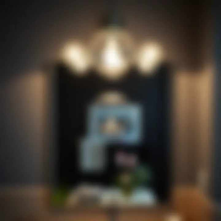 Installation of a vanity light glass globe in a contemporary setting