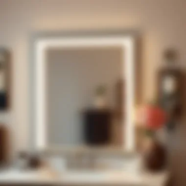 Vanity Mirror with Adjustable Lighting Features Vanity mirror with adjustable lighting features