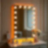 Elegant vanity mirror with warm LED lights
