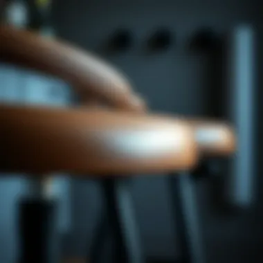 Close-up of premium materials used in bar stools