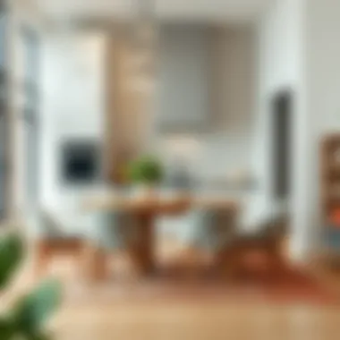 Seamless Aesthetic Integration in Home Design Aesthetic integration of the kitchen table set in a home