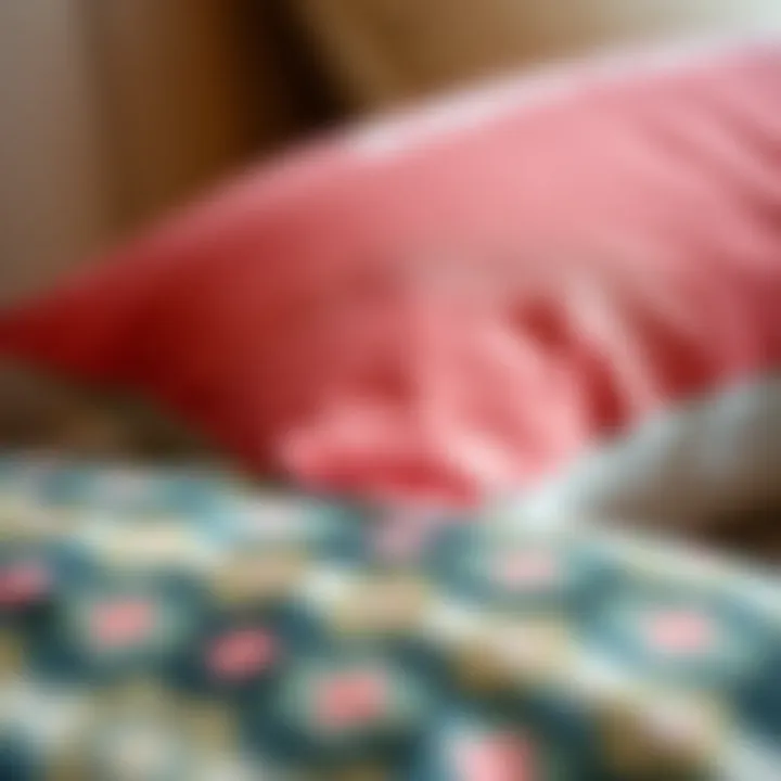 Artistry in Fabric: The Craft of the 26 Pillow Close-up of a 26 pillow showcasing intricate stitching and luxurious fabric