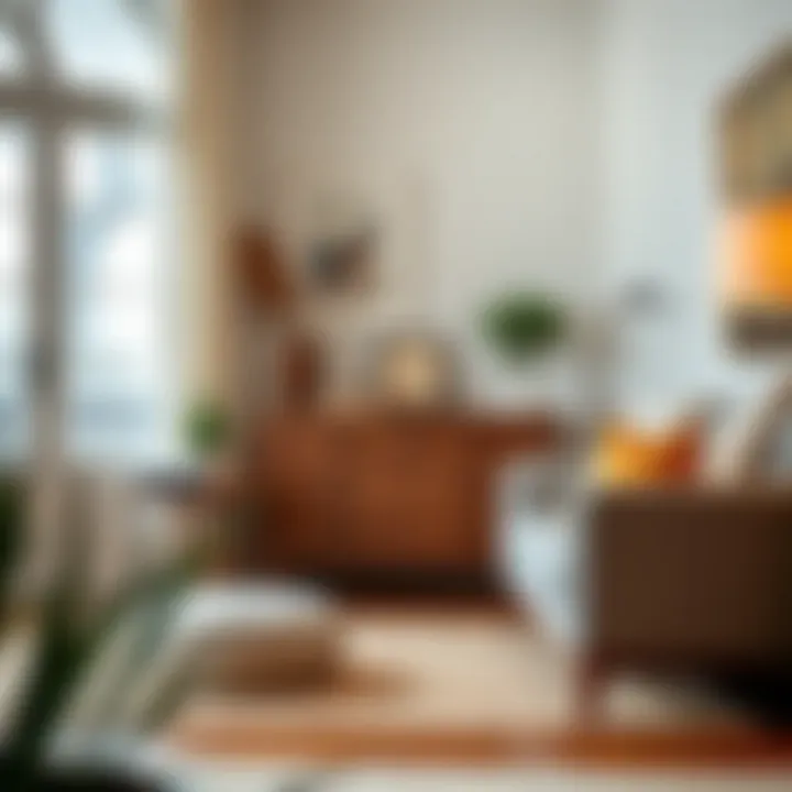 Stylish corner chest paired with contemporary decor elements