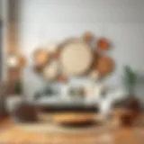 Creative uses of unfinished wood circles in interior decor