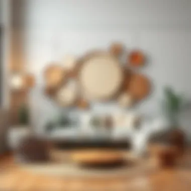 Interior Decor Ideas with Wood Circles Creative uses of unfinished wood circles in interior decor