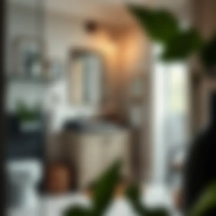 A 19-inch wide vanity harmoniously fitting into a small bathroom corner