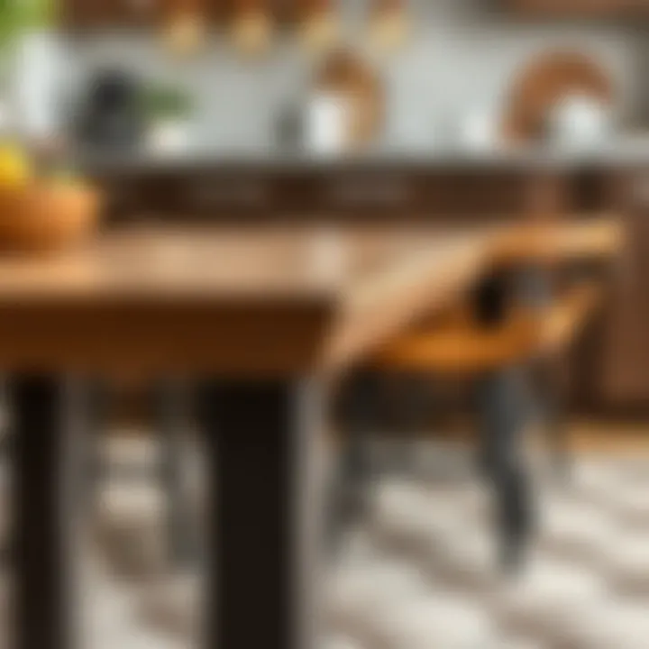 Quality Materials for Kitchen Elegance Detail of the materials used in a kitchen table set