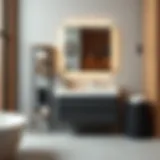 Sleek design of a modern bathroom vanity cabinet