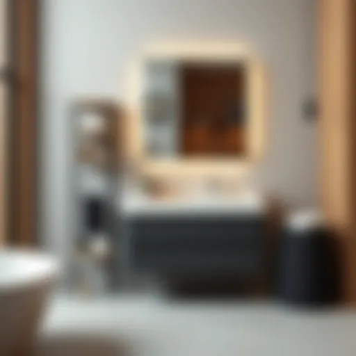 Sleek design of a modern bathroom vanity cabinet