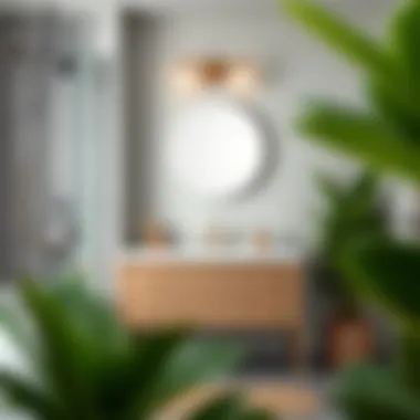 A stylish 19-inch wide vanity with modern finishes in a chic bathroom