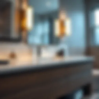 Quality Materials for Bathroom Vanities Close-up of high-quality materials for vanity cabinets