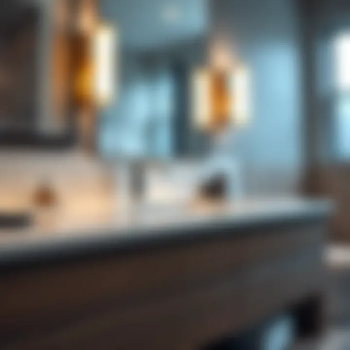 Quality Materials for Bathroom Vanities Close-up of high-quality materials for vanity cabinets